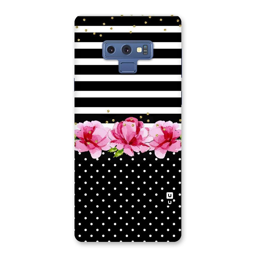 Polka Floral Stripes Back Case for Galaxy Note 9