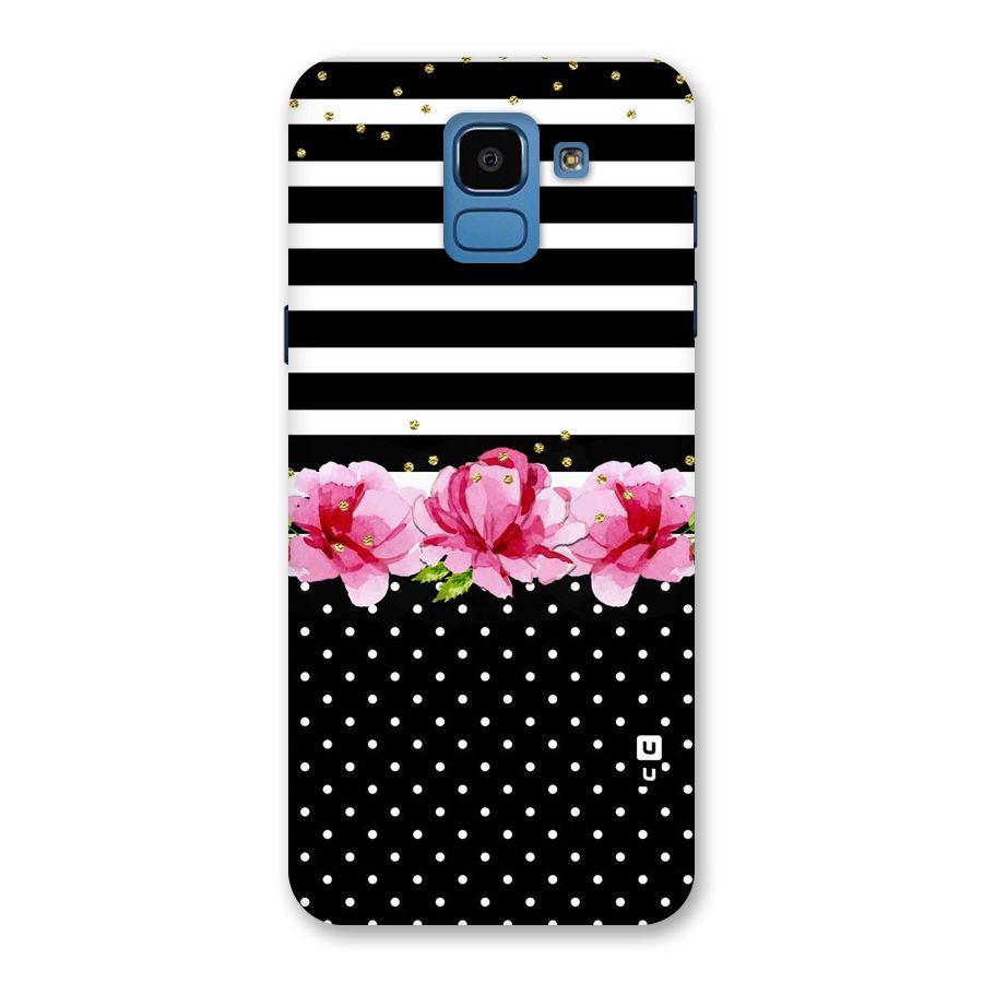 Polka Floral Stripes Back Case for Galaxy On6