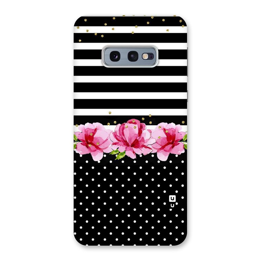 Polka Floral Stripes Back Case for Galaxy S10e