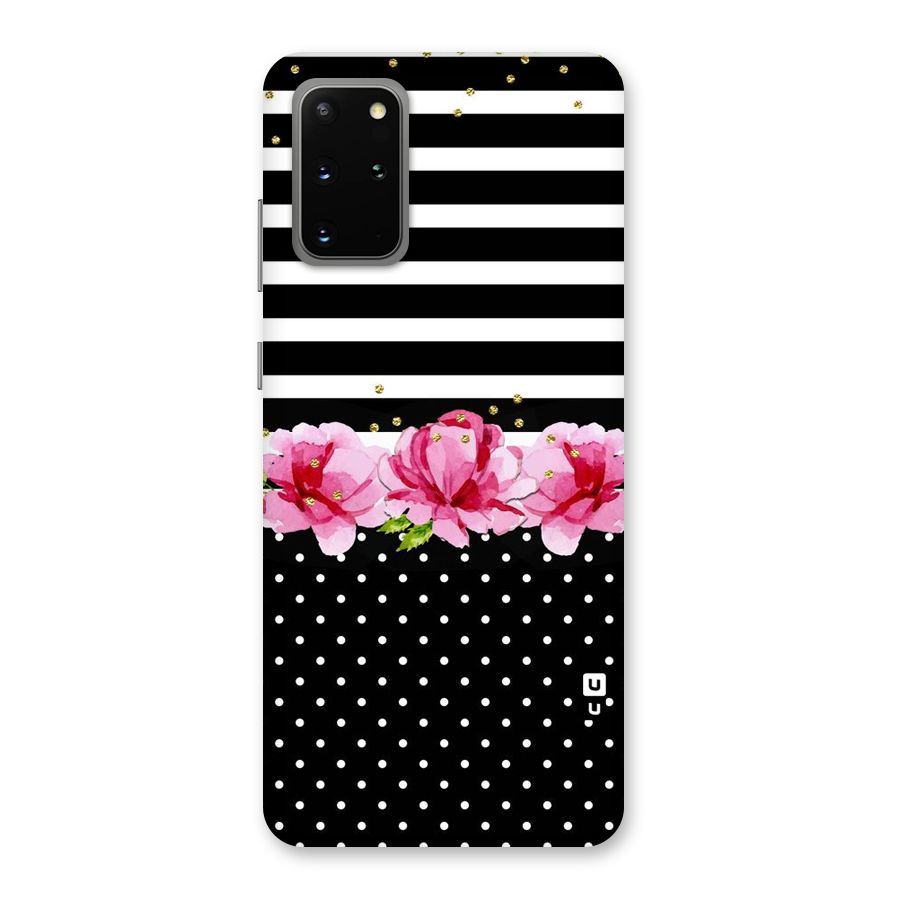 Polka Floral Stripes Back Case for Galaxy S20 Plus