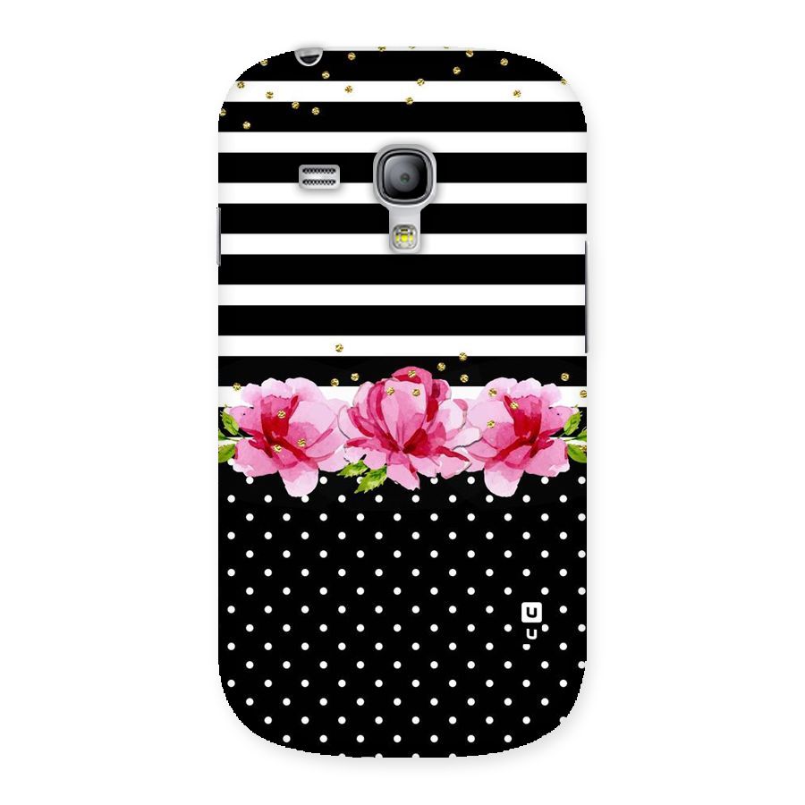 Polka Floral Stripes Back Case for Galaxy S3 Mini