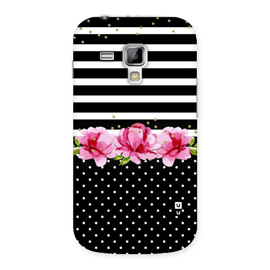 Polka Floral Stripes Back Case for Galaxy S Duos