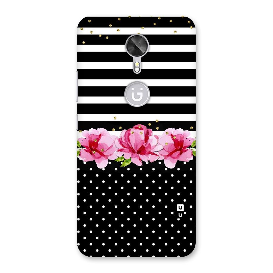 Polka Floral Stripes Back Case for Gionee A1