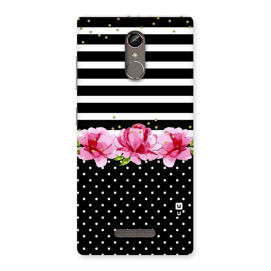 Polka Floral Stripes Back Case for Gionee S6s