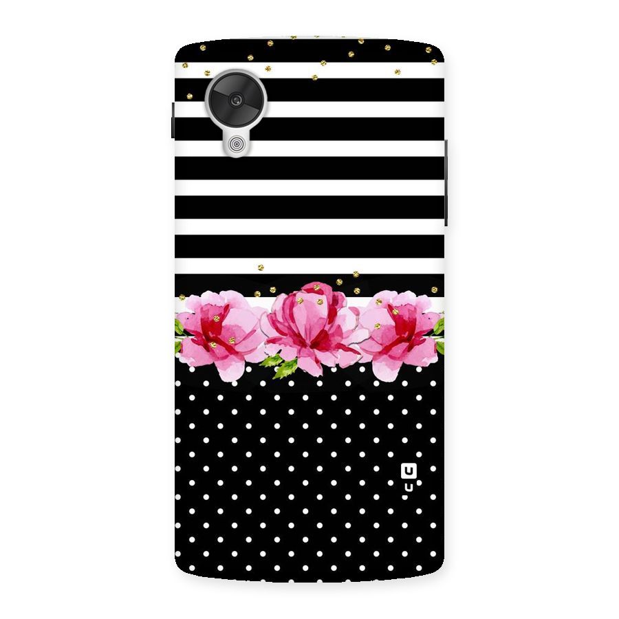 Polka Floral Stripes Back Case for Google Nexsus 5