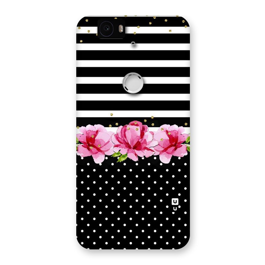 Polka Floral Stripes Back Case for Google Nexus-6P