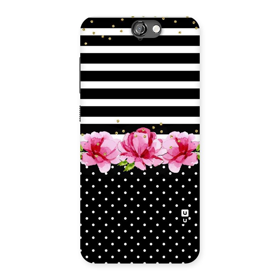 Polka Floral Stripes Back Case for HTC One A9