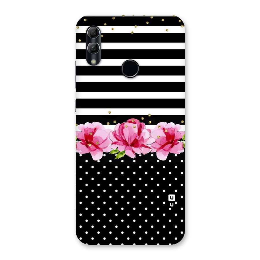 Polka Floral Stripes Back Case for Honor 10 Lite