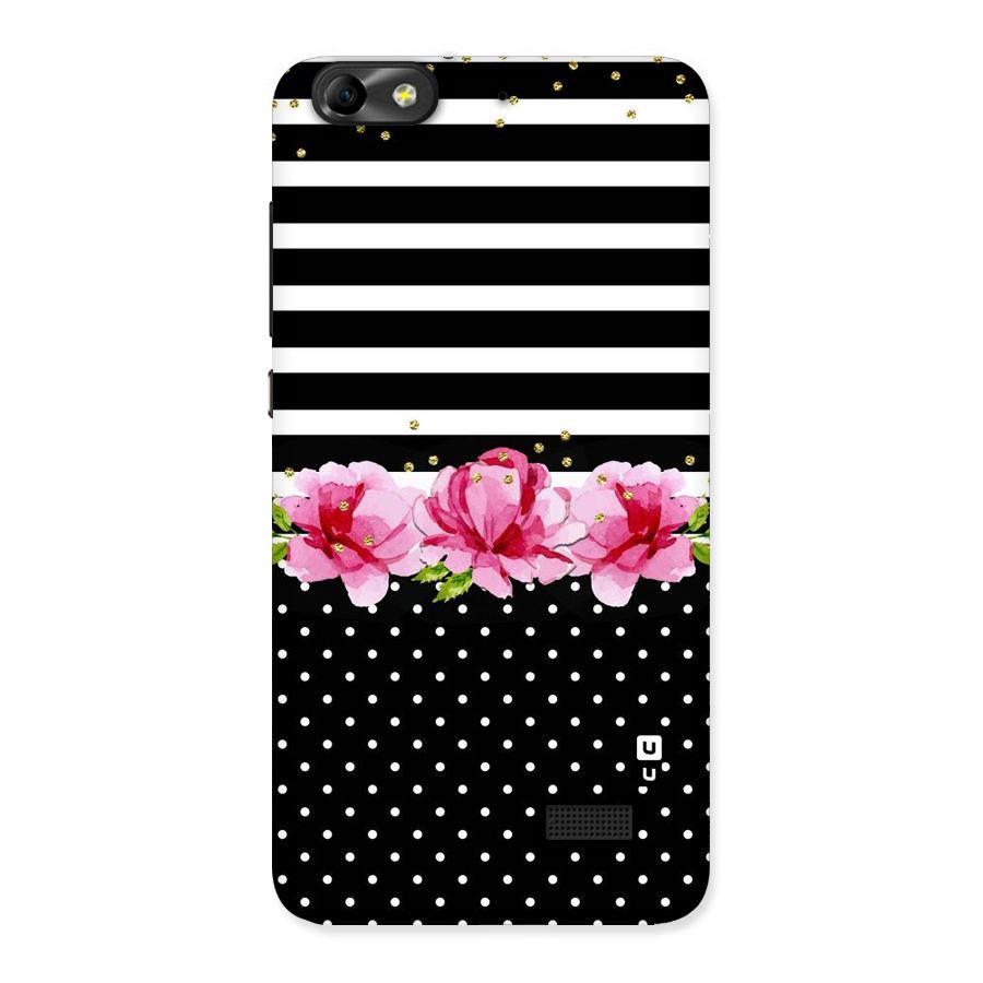 Polka Floral Stripes Back Case for Honor 4C
