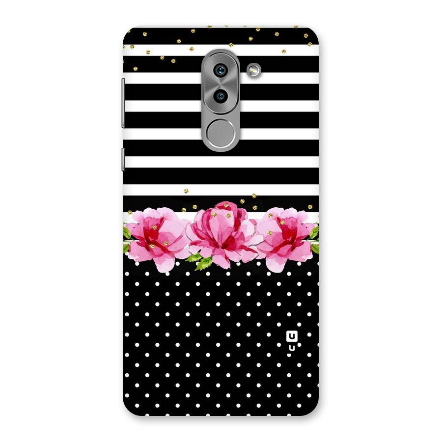 Polka Floral Stripes Back Case for Honor 6X