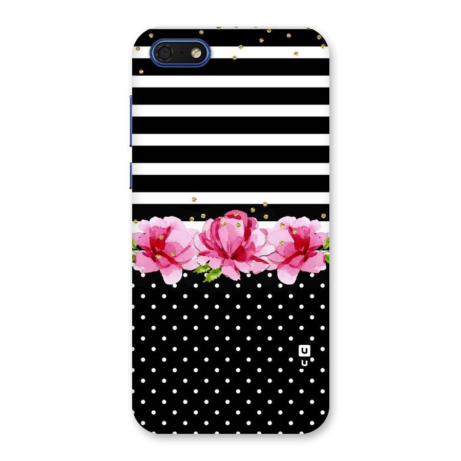 Polka Floral Stripes Back Case for Honor 7s