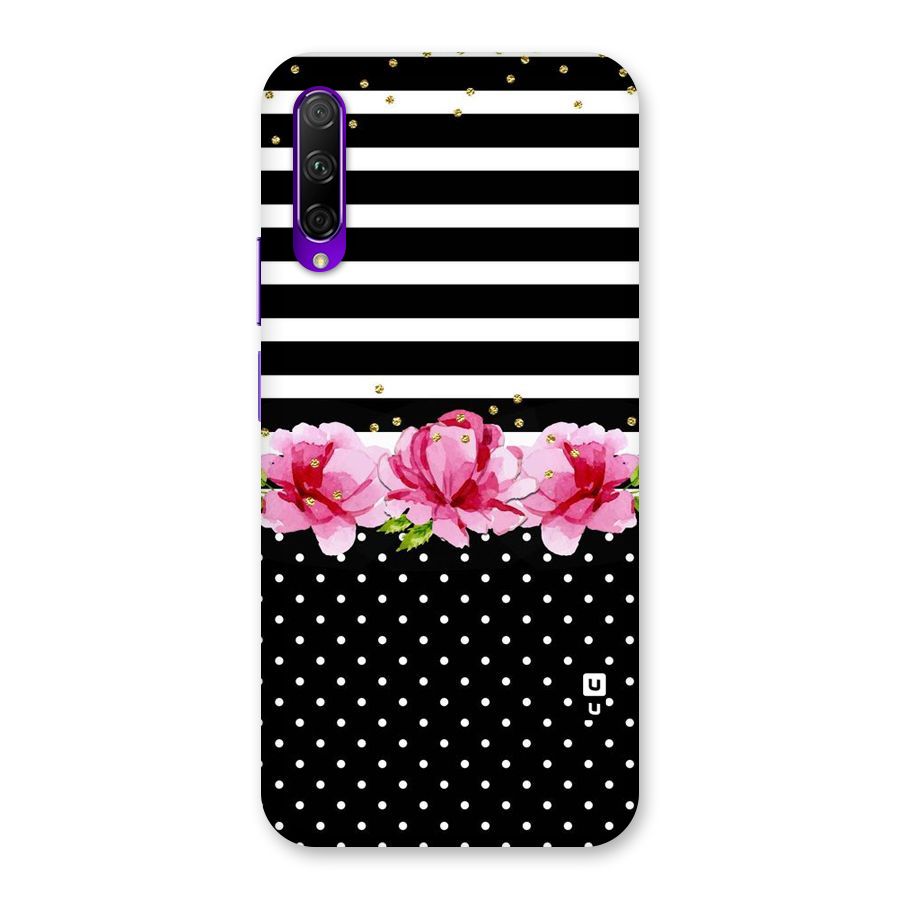 Polka Floral Stripes Back Case for Honor 9X Pro