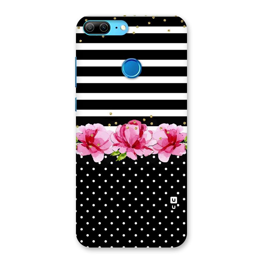 Polka Floral Stripes Back Case for Honor 9 Lite