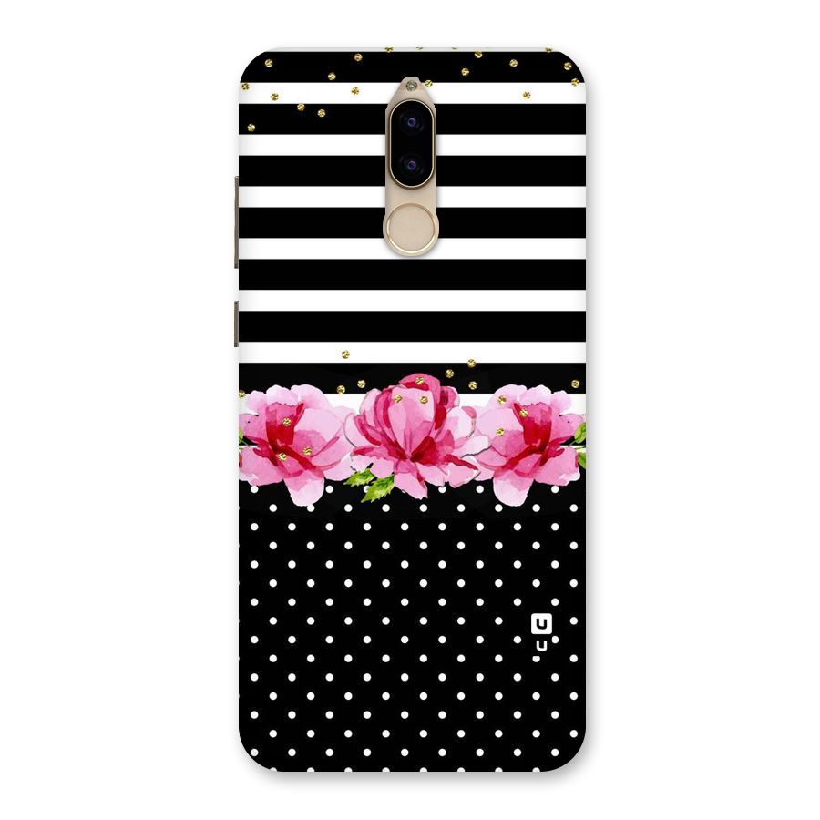 Polka Floral Stripes Back Case for Honor 9i