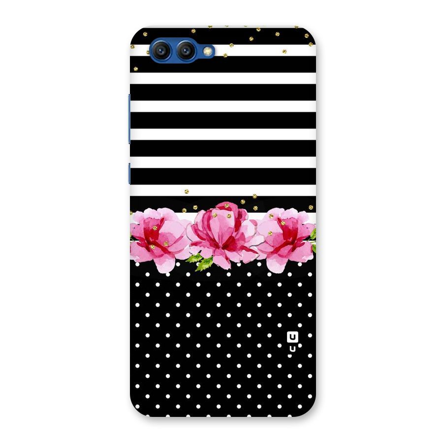 Polka Floral Stripes Back Case for Honor View 10