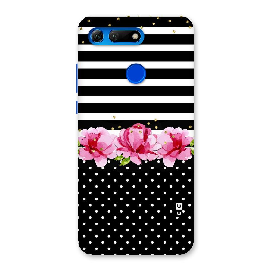 Polka Floral Stripes Back Case for Honor View 20