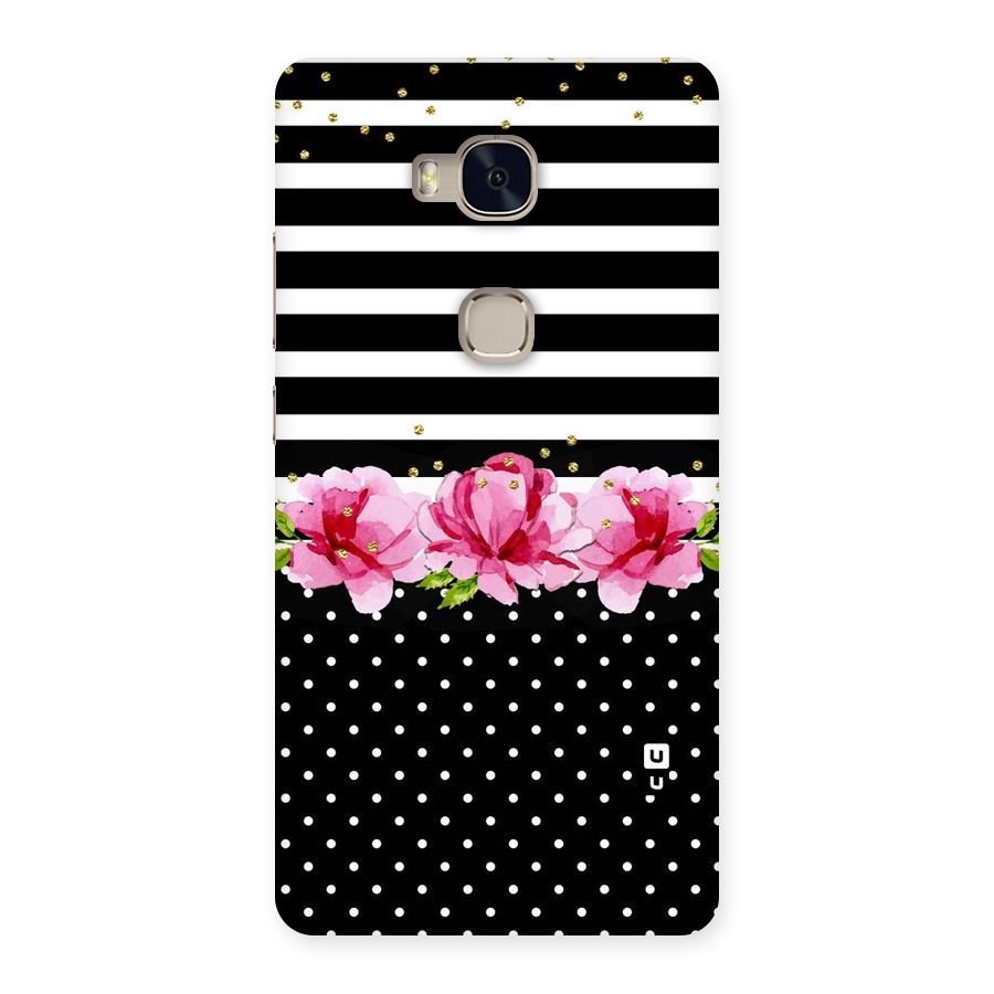 Polka Floral Stripes Back Case for Huawei Honor 5X