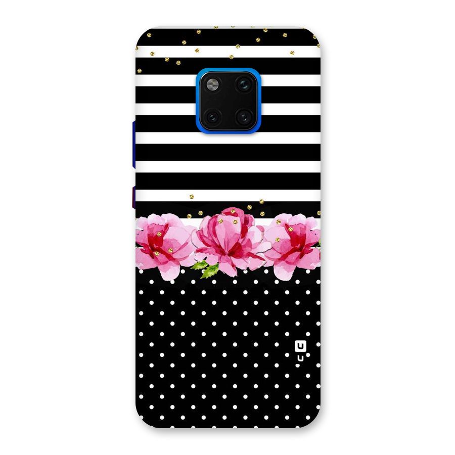 Polka Floral Stripes Back Case for Huawei Mate 20 Pro
