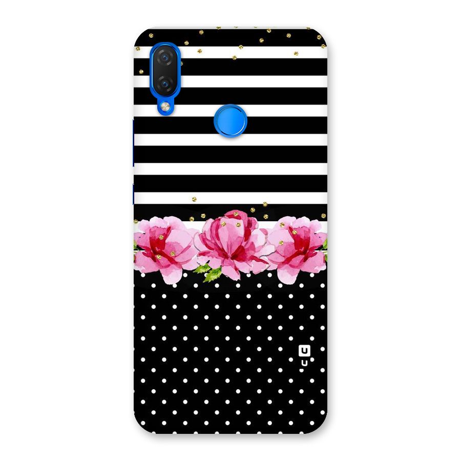 Polka Floral Stripes Back Case for Huawei P Smart+