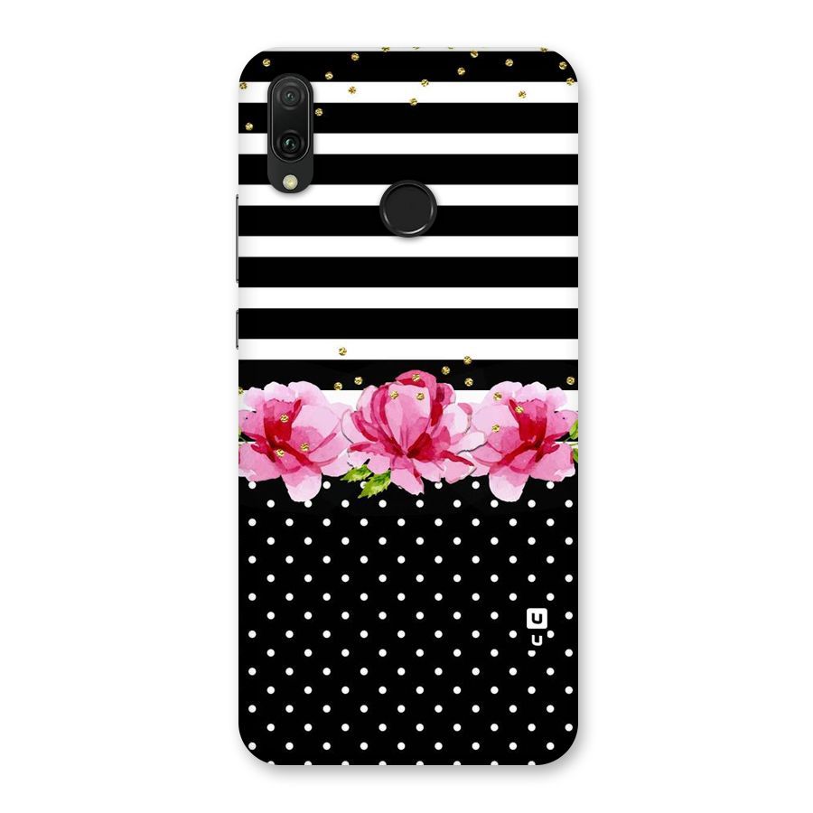 Polka Floral Stripes Back Case for Huawei Y9 (2019)