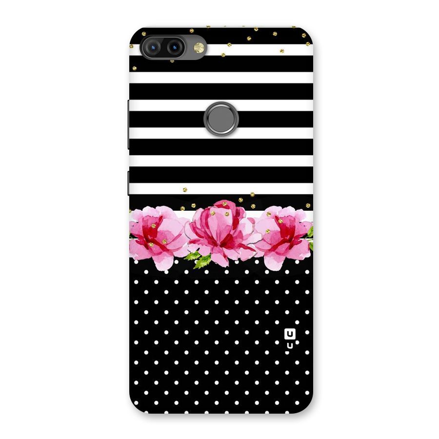 Polka Floral Stripes Back Case for Infinix Hot 6 Pro