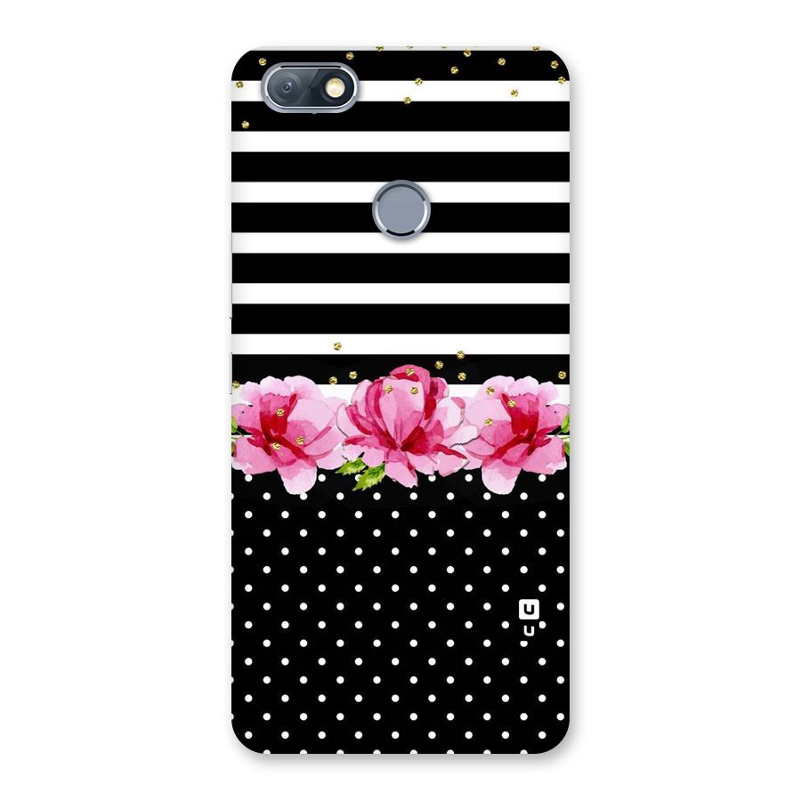 Polka Floral Stripes Back Case for Infinix Note 5