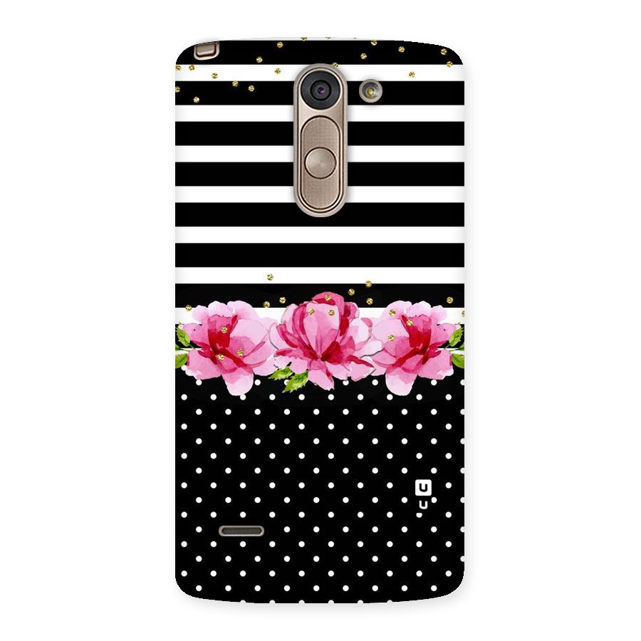 Polka Floral Stripes Back Case for LG G3 Stylus