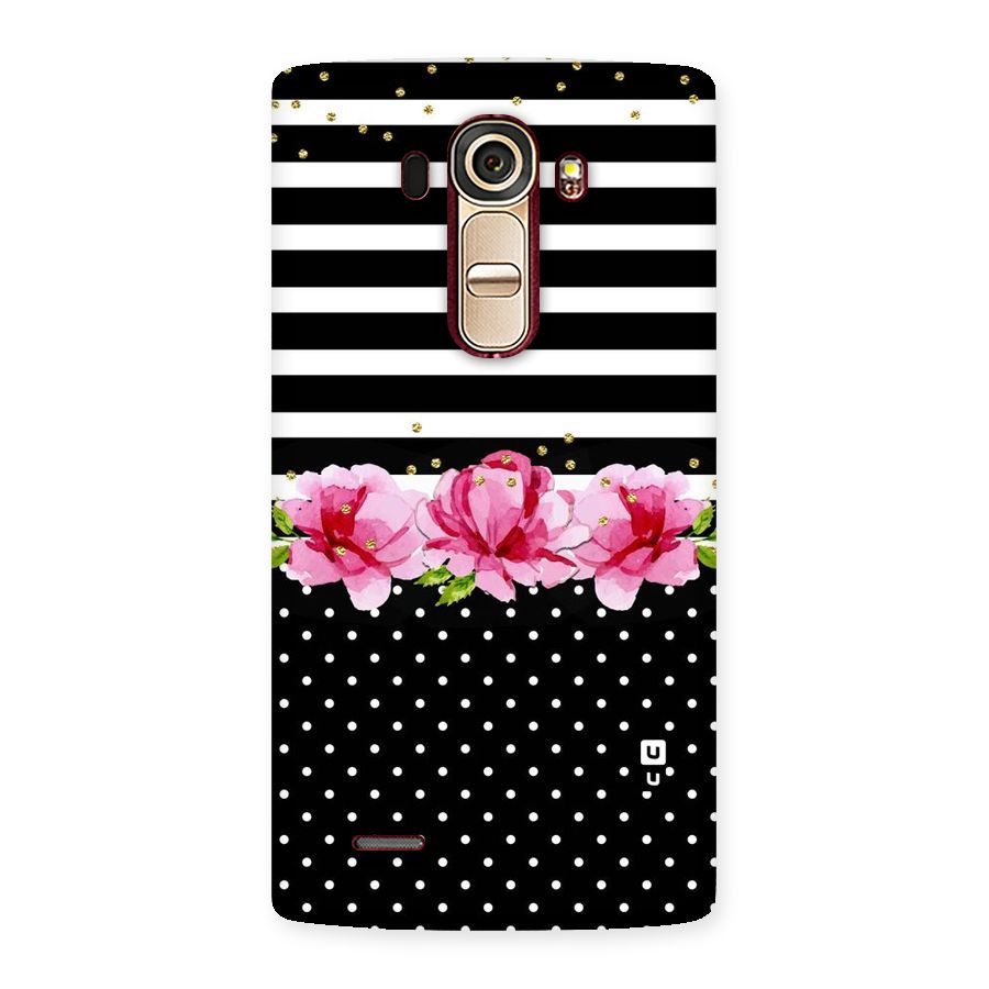 Polka Floral Stripes Back Case for LG G4