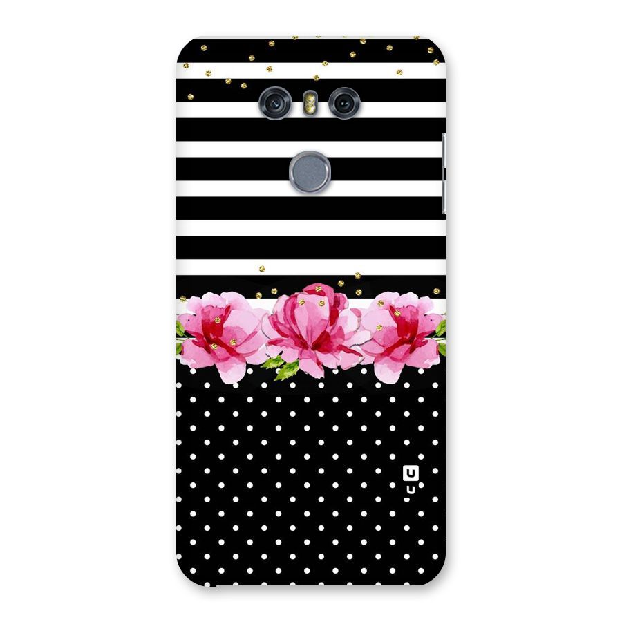 Polka Floral Stripes Back Case for LG G6