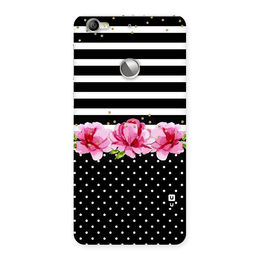 Polka Floral Stripes Back Case for LeTV Le 1s