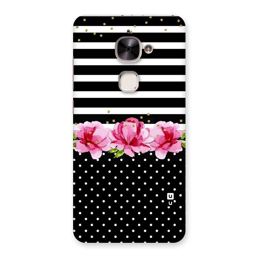 Polka Floral Stripes Back Case for Le 2