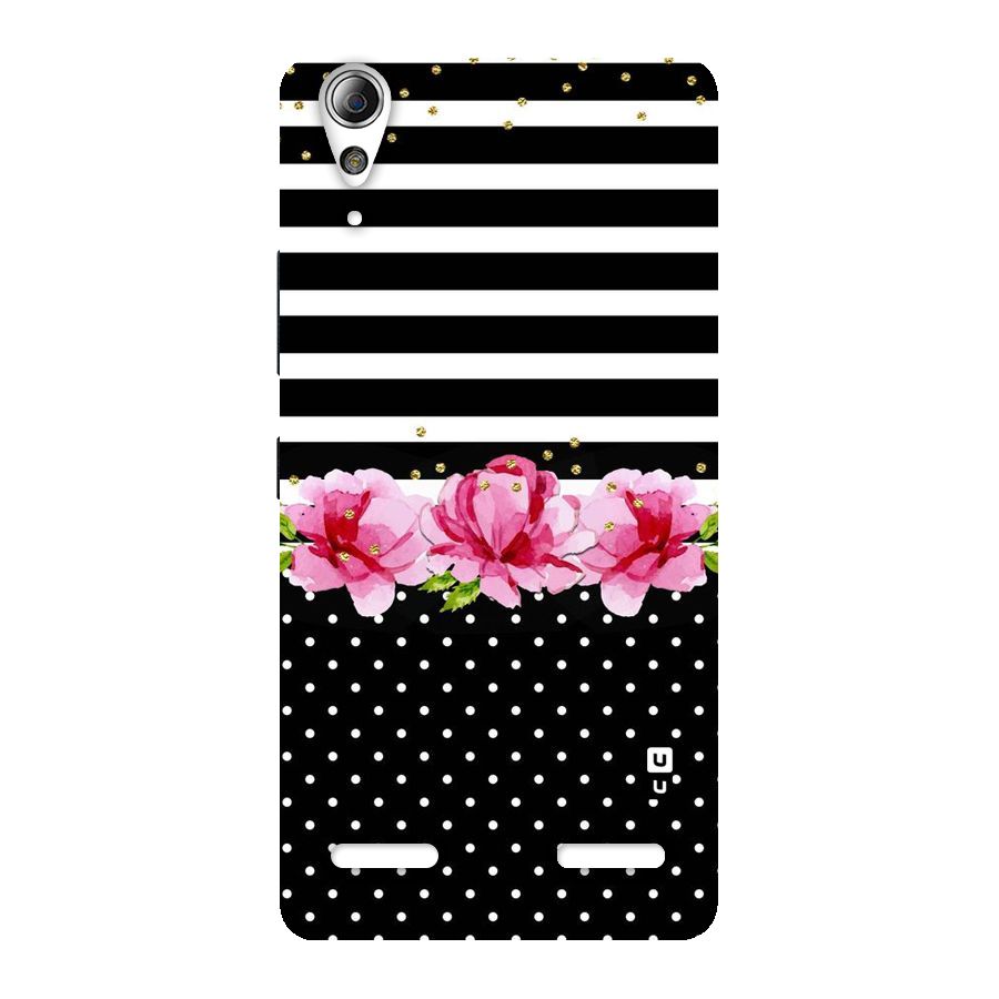 Polka Floral Stripes Back Case for Lenovo A6000 Plus
