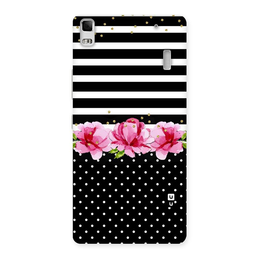 Polka Floral Stripes Back Case for Lenovo A7000