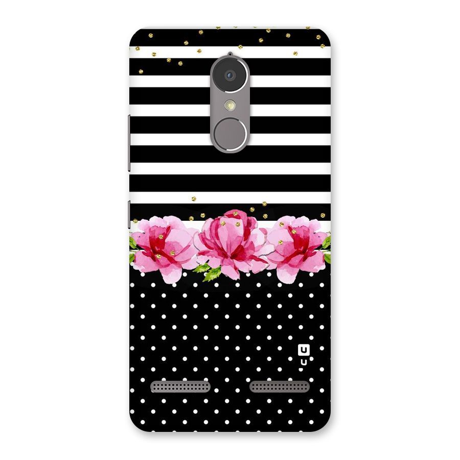 Polka Floral Stripes Back Case for Lenovo K6 Power