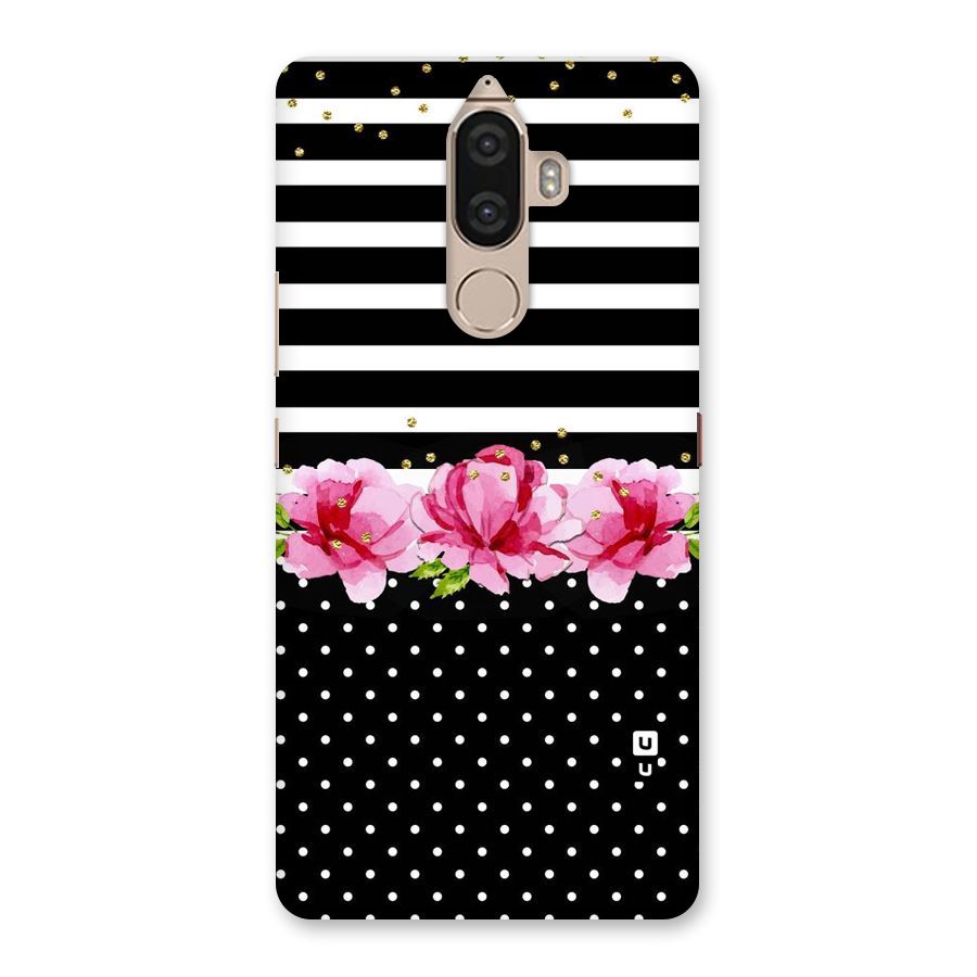 Polka Floral Stripes Back Case for Lenovo K8 Note