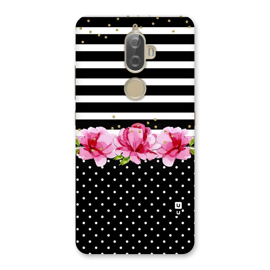 Polka Floral Stripes Back Case for Lenovo K8 Plus