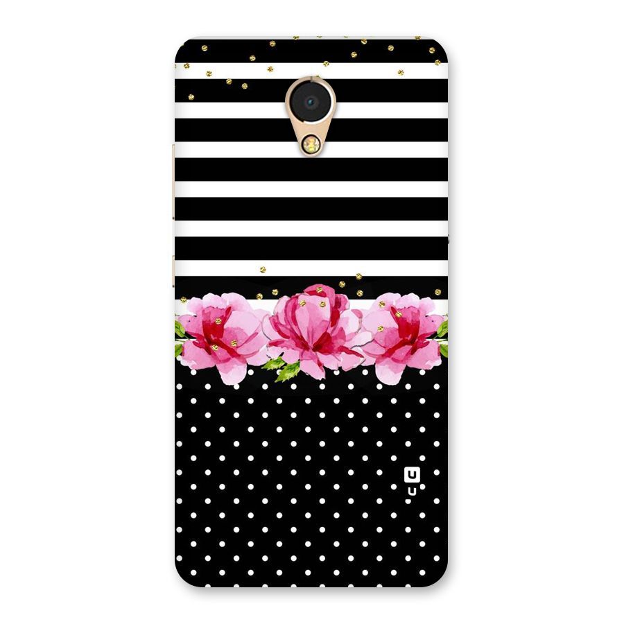 Polka Floral Stripes Back Case for Lenovo P2