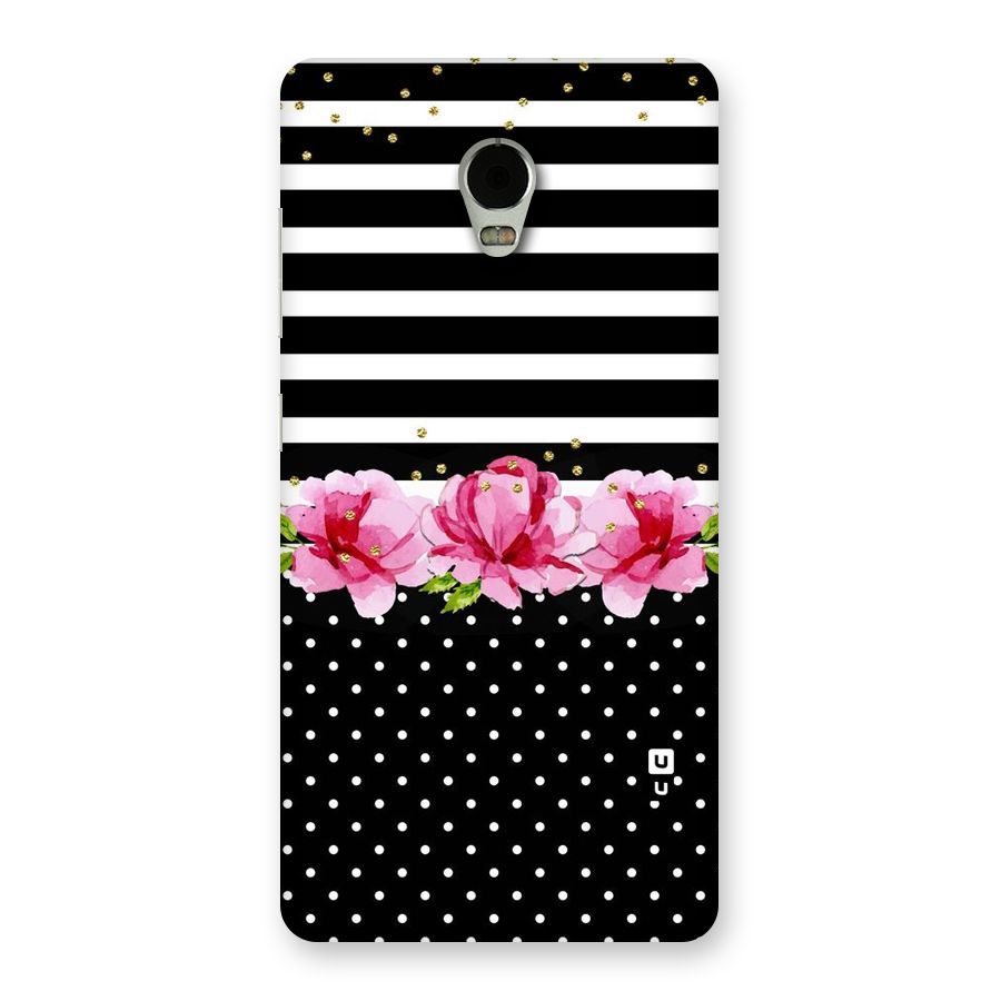 Polka Floral Stripes Back Case for Lenovo Vibe P1