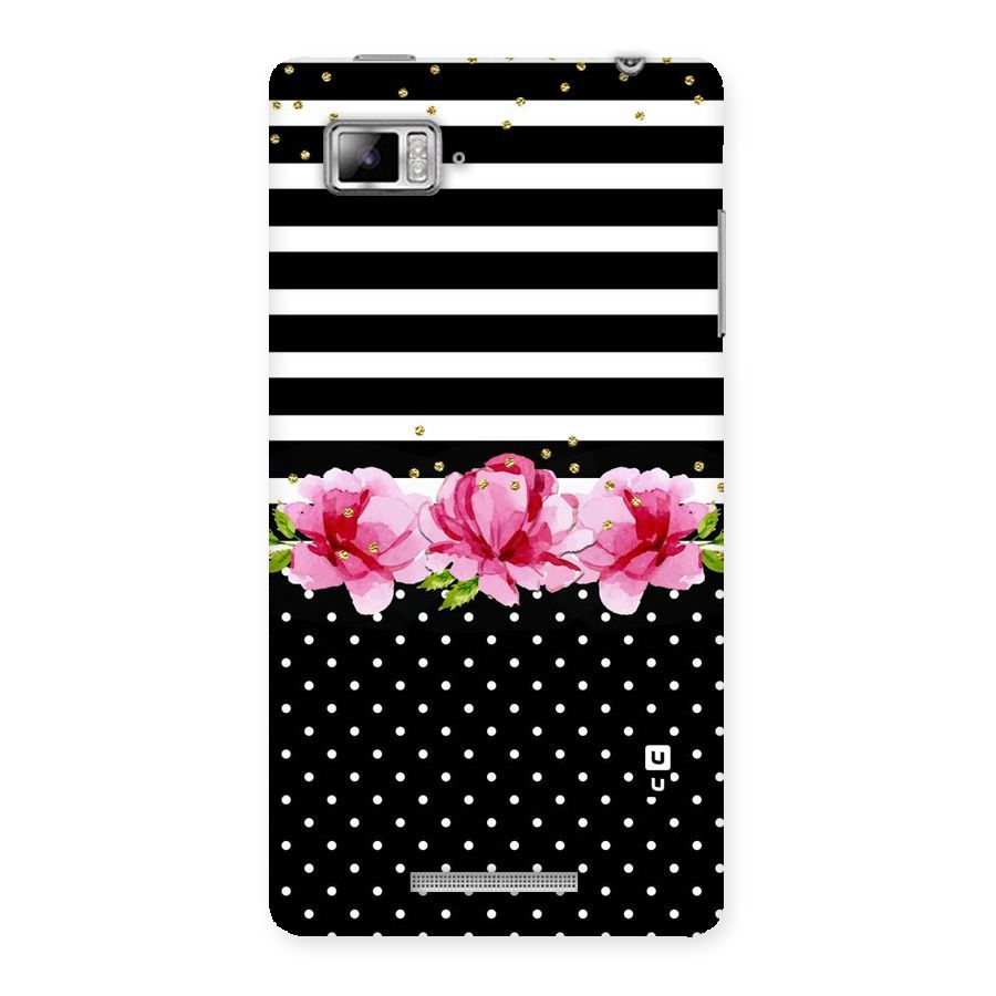 Polka Floral Stripes Back Case for Lenovo Vibe Z K910
