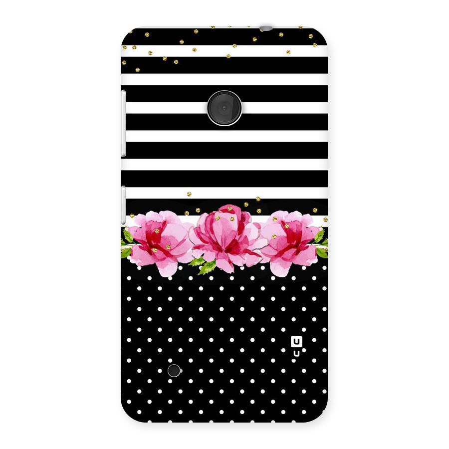 Polka Floral Stripes Back Case for Lumia 530