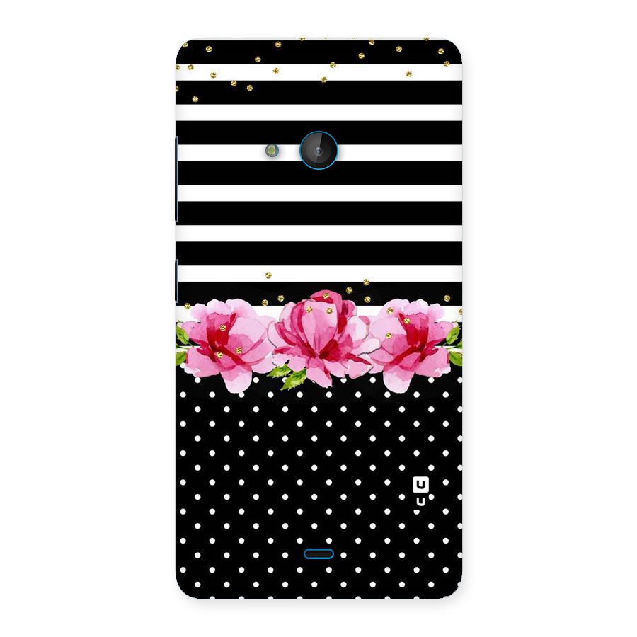 Polka Floral Stripes Back Case for Lumia 540