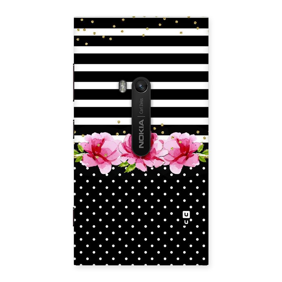 Polka Floral Stripes Back Case for Lumia 920