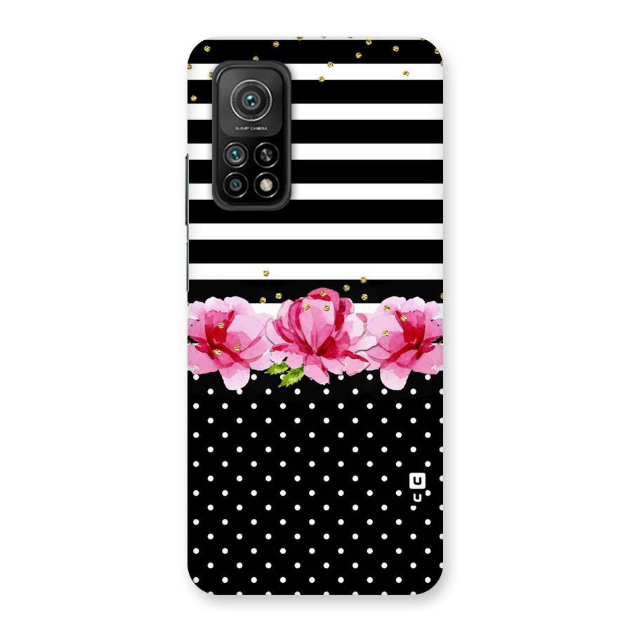Polka Floral Stripes Back Case for Mi 10T Pro 5G