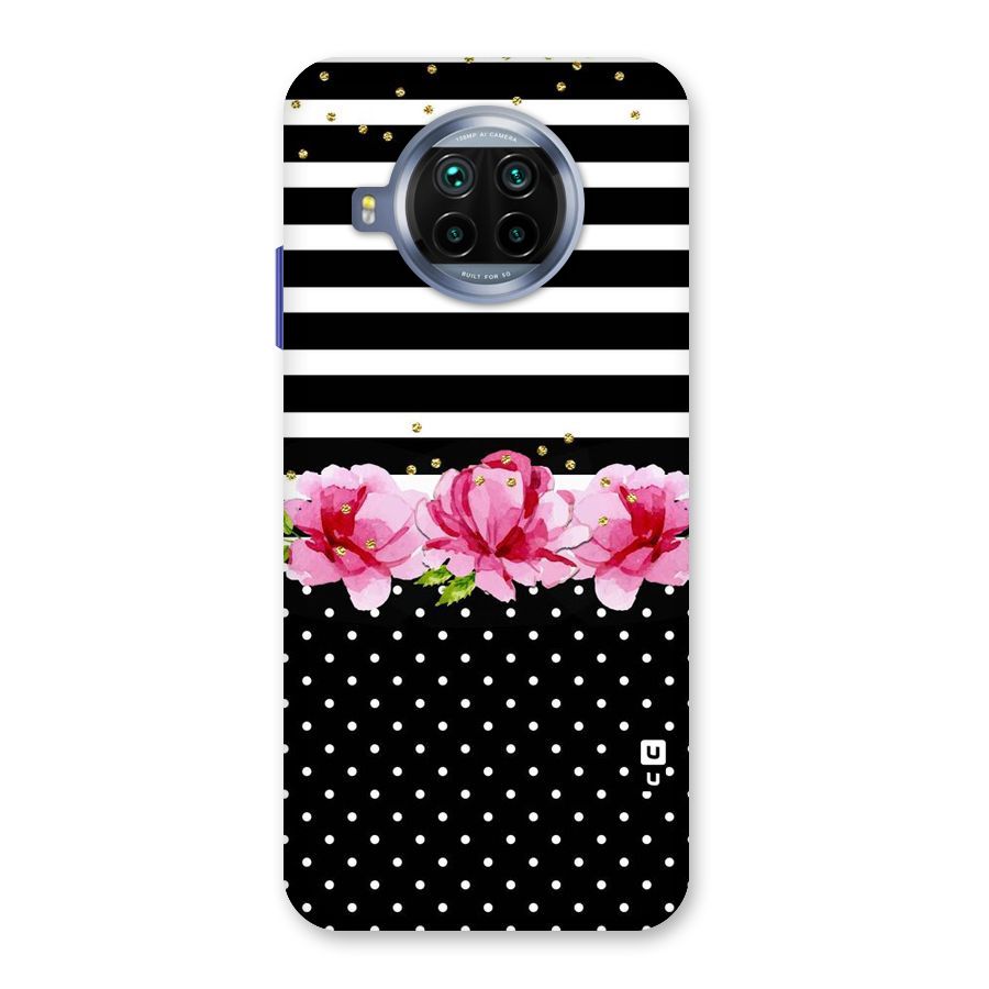 Polka Floral Stripes Back Case for Mi 10i