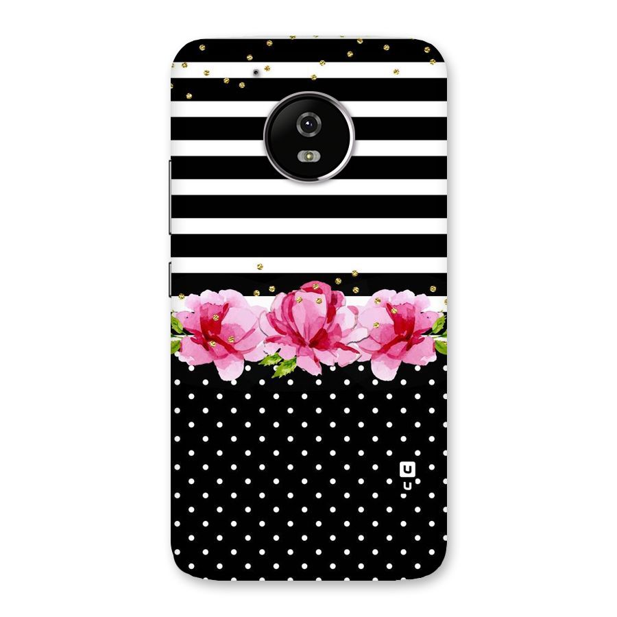 Polka Floral Stripes Back Case for Moto G5