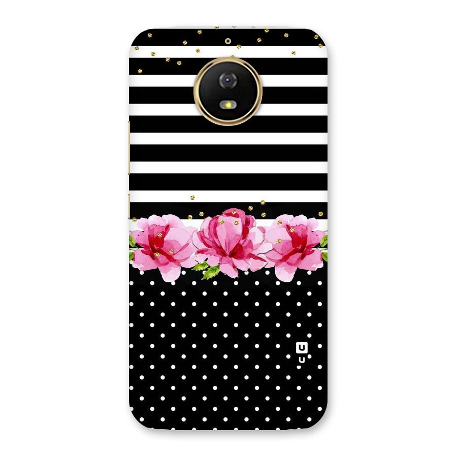 Polka Floral Stripes Back Case for Moto G5s
