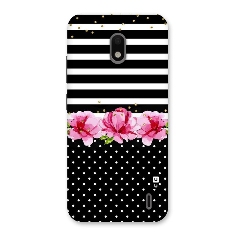 Polka Floral Stripes Back Case for Nokia 2.2