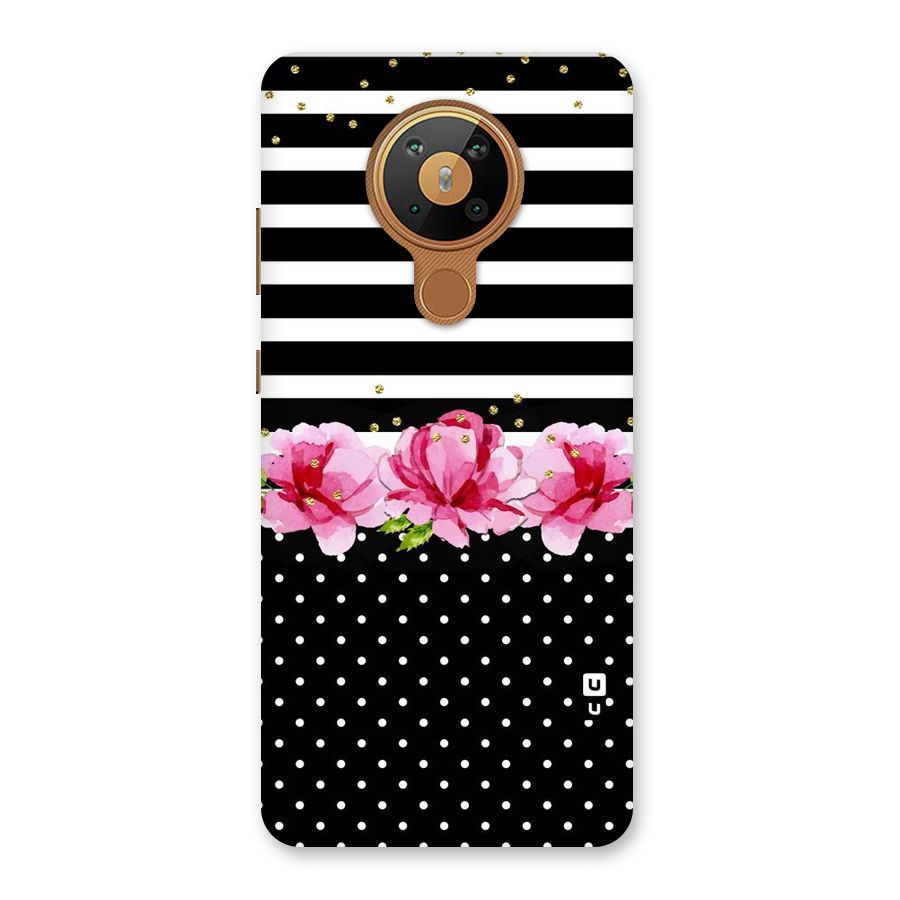 Polka Floral Stripes Back Case for Nokia 5.3