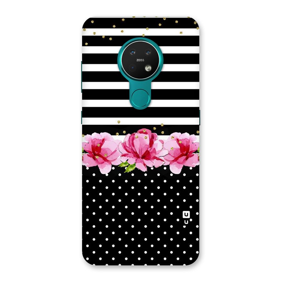 Polka Floral Stripes Back Case for Nokia 7.2