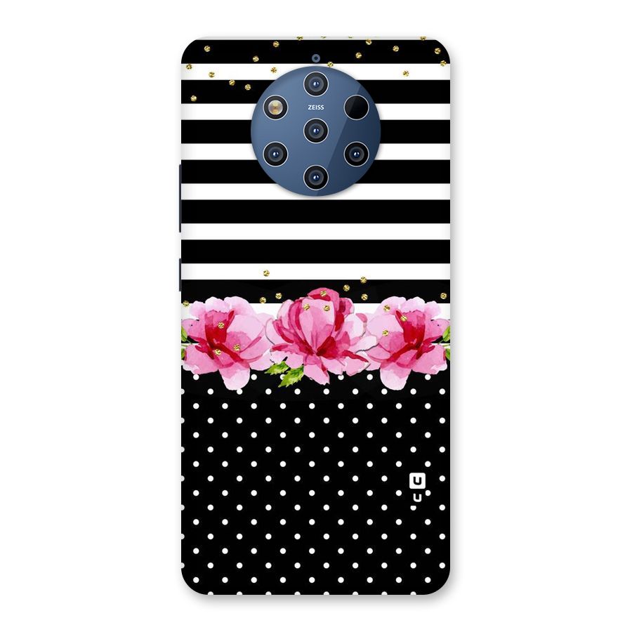 Polka Floral Stripes Back Case for Nokia 9 PureView